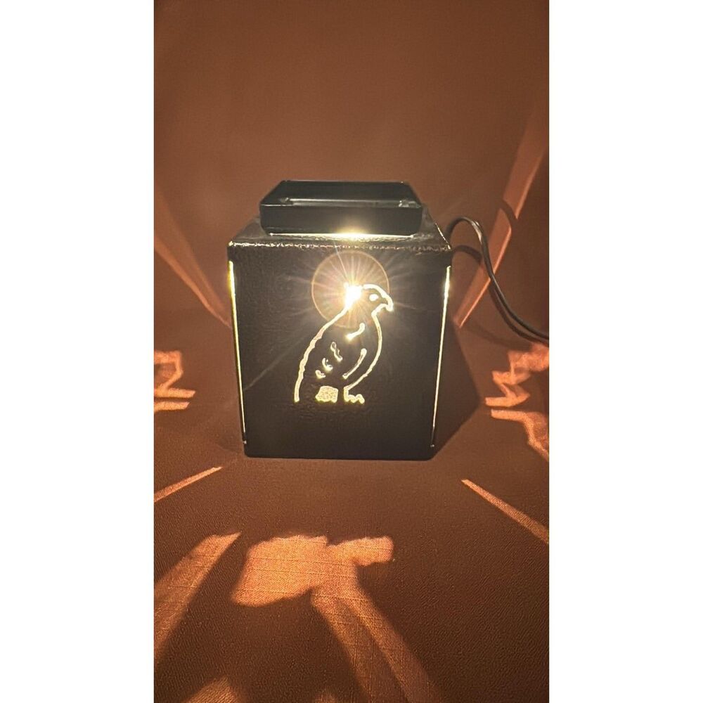 Scentsy Cube Ebony Warmer  Has a Bird and Tree Cute